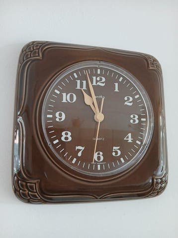 wandklok - ZentRa - Vintage Keramiek, Glas - 1970-1980 -