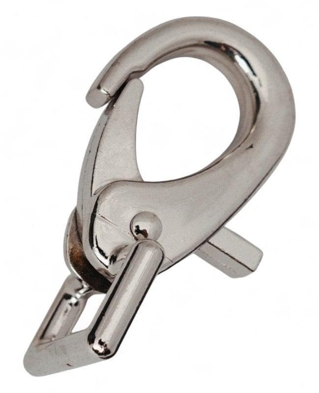 Musketonhaak met rechthoekige clip vernickeld 22mm, Tuin en Terras, Overige Tuin en Terras, Verzenden
