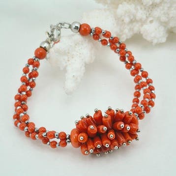 Corail - Argent - Bracelet - CORALLO MEDITERRANEO