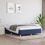 vidaXL Bedframe zonder matras stof blauw 140x190 cm, Verzenden, Nieuw