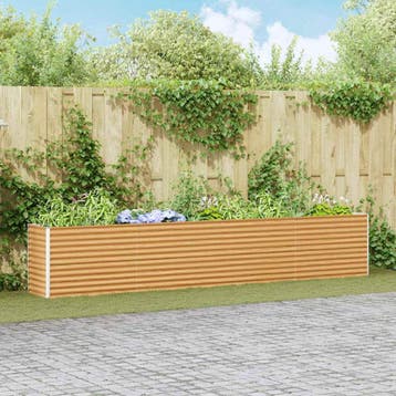 vidaXL Verhoogde plantenbak Lichtbruin 390 x 50 x 68 cm, Verzenden