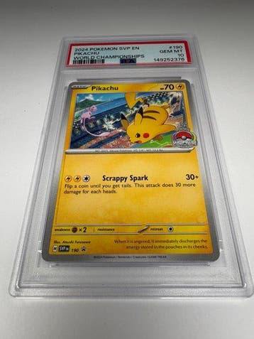 Pokémon - 1 Graded card - Pikachu 190 Carte exclusive, Hobby & Loisirs créatifs