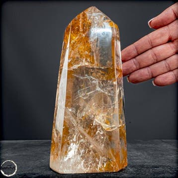 Topkwaliteit citrien Crystal- 1232.43 g, Verzamelen