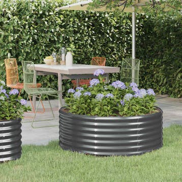 vidaXL Plantenbak 100x100x36 cm gegalvaniseerd staal, Verzenden, Nieuw