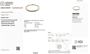Zonder minimumprijs - Armband - 14 karaat Geel goud, VVS/VS, Nieuw
