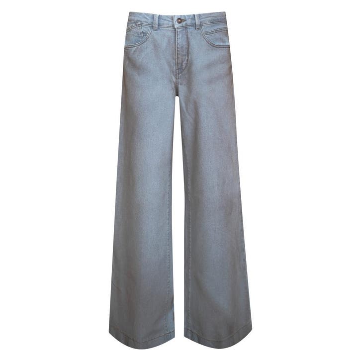 MAC • blauw bruine Palazzo jeans • 36, Kleding | Dames, Broeken en Pantalons, Blauw, Nieuw, Maat 36 (S), Verzenden