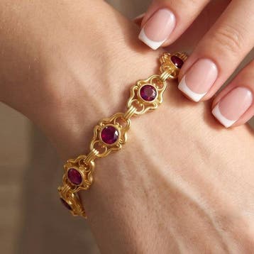 Zonder minimumprijs - Armband 18k goudverguld - 6.00ct. tw.
