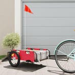 vidaXL Fietstrailer oxford stof en ijzer rood, Fietsen en Brommers, Verzenden, Nieuw