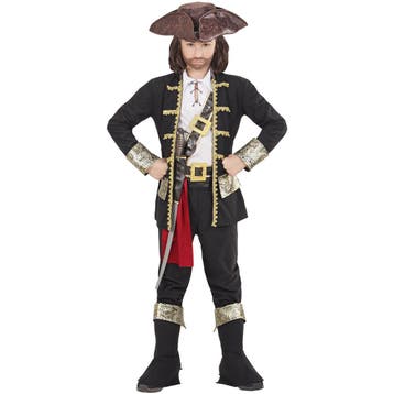 Piraat Kostuum Zwart Goud Jongen, Verzenden, Nieuw