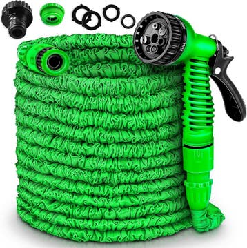 Flexibele Tuinslang - Inc. sproeikop - 15 meter - Groen, Tuin en Terras, Verzenden, Nieuw
