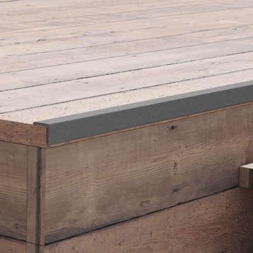vidaXL Terras hoekplinten 5 st 170 cm HKC grijs, Doe-het-zelf en Bouw, Verzenden, Nieuw
