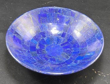 Pierre naturelle de lapis-lazuli Bol de méditation - Hauteur