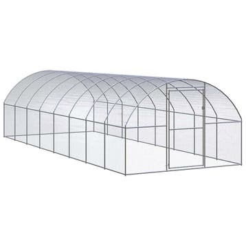 vidaXL Kippenren 3x8x2 m gegalvaniseerd staal, Verzenden, Nieuw