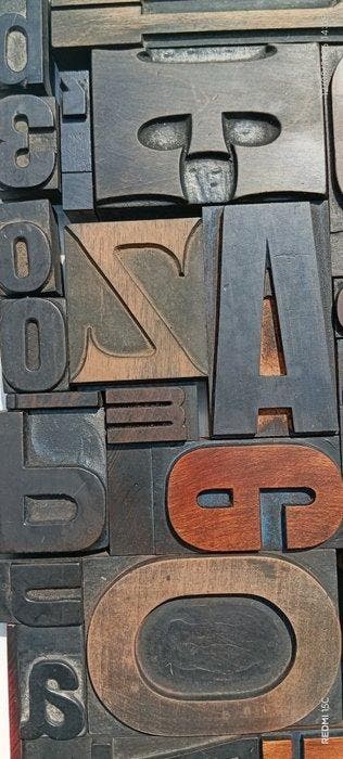 Drukblokken - Lotto XXL van oude lettertypen - Italië -, Antiek en Kunst
