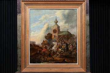 Simon Johannes van Douw (c.1630-c.1680) - Veldslag met