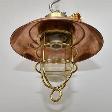 Plafondlamp - Metaal, Emaille