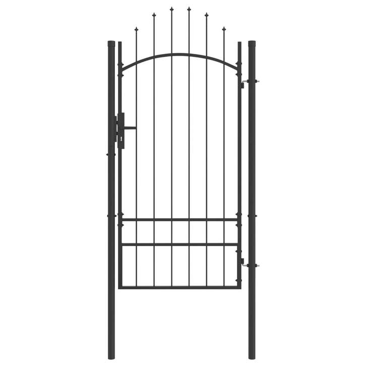 vidaXL Tuinpoort WOERDEN 200 x 100 cm Staal Grijs, Tuin en Terras, Tuinpoorten, Nieuw, Verzenden
