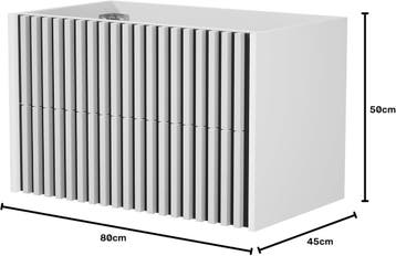 Wastafelkast - Wastafelmeubel - Wastafelonderkast - 80 cm -, Verzenden, Nieuw