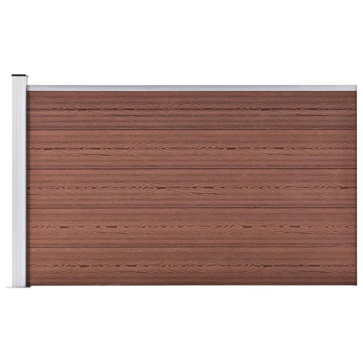vidaXL Schutting 175x105 cm HKC bruin, Tuin en Terras, Tuinhekken en Hekwerk, Nieuw, Verzenden