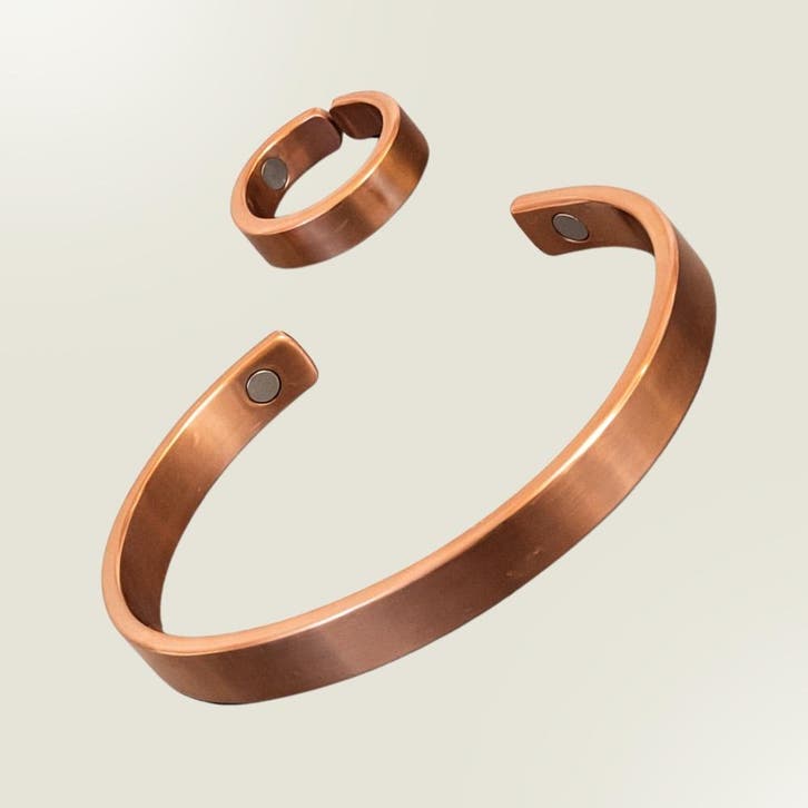 Set koperen gezondheids-klemarmband (2 magneten) plus, Sports & Fitness, Produits de santé, Wellness & Bien-être, Enlèvement ou Envoi