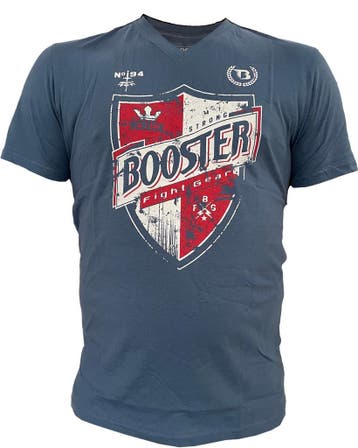 Booster V Neck Shield Vechtsport T Shirt Blauw, Vechtsport, Nieuw, Booster, Maat 46 (S) of kleiner