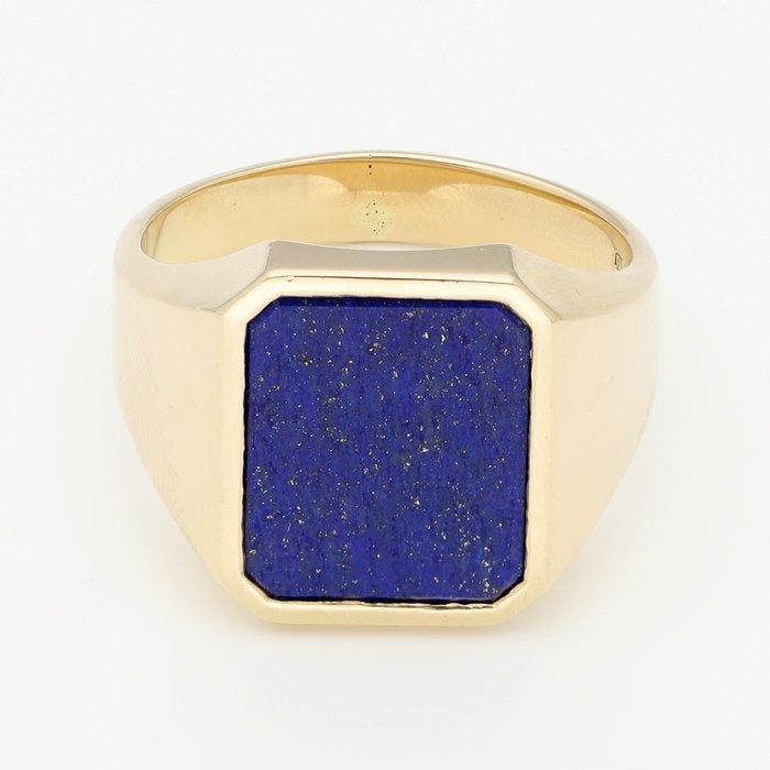 Bague - 14 carats Or jaune - lapis-lazuli, Bijoux, Sacs & Beauté, Bagues