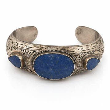 Lapis-lazuli - Argent - Bracelet - Afghanistan