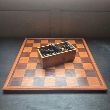 Schaakspel - Recency set 1930s Café de Paris - Hout
