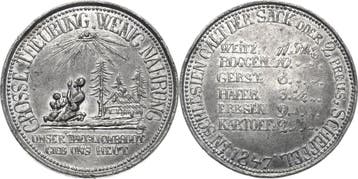 Zinnmedaille 1847 Not en Teuerung, Verzenden