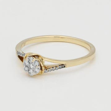 Bague - 14 carats Or jaune Diamant (Naturelle), Bijoux, Sacs & Beauté, Bagues