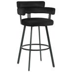 Barkruk | Fluweel/Metaal | Zwart | Indoor |, Zakelijke goederen, Verzenden, Nieuw in verpakking