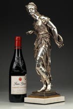 Adrien Étienne Gaudez - Beeldje - H. 45 cm - verzilverd