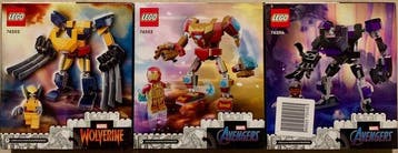 Lego Set - Marvel - 3x Marvel Mech Armour [76202 - 76203 -