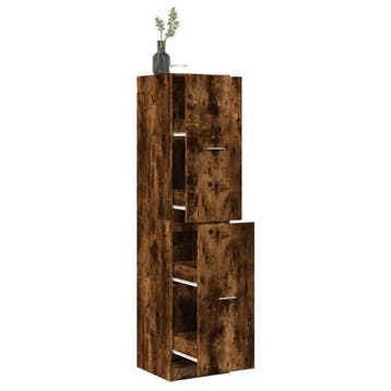 vidaXL Apothekerskast 40x41x174,5 cm bewerkt hout gerookt, Huis en Inrichting, Kasten | Overige, Verzenden, Nieuw