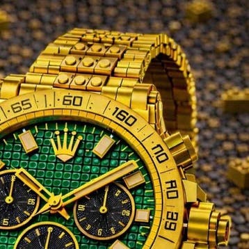Lego MOC (My own creation) - Luxury Gold Watch LEGO Style, Nieuw