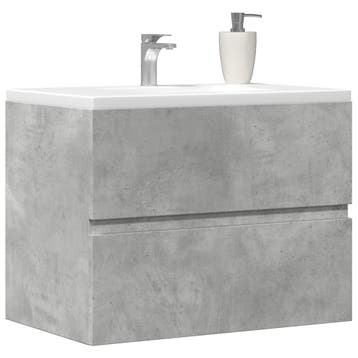 vidaXL Badkamerkast 60x38,5x45 cm bewerkt hout betongrijs, Verzenden, Nieuw