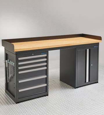 Datona Werkbank PRO bamboe met 6 lades en opbergkast - 200, Doe-het-zelf en Bouw, Ophalen of Verzenden, Nieuw