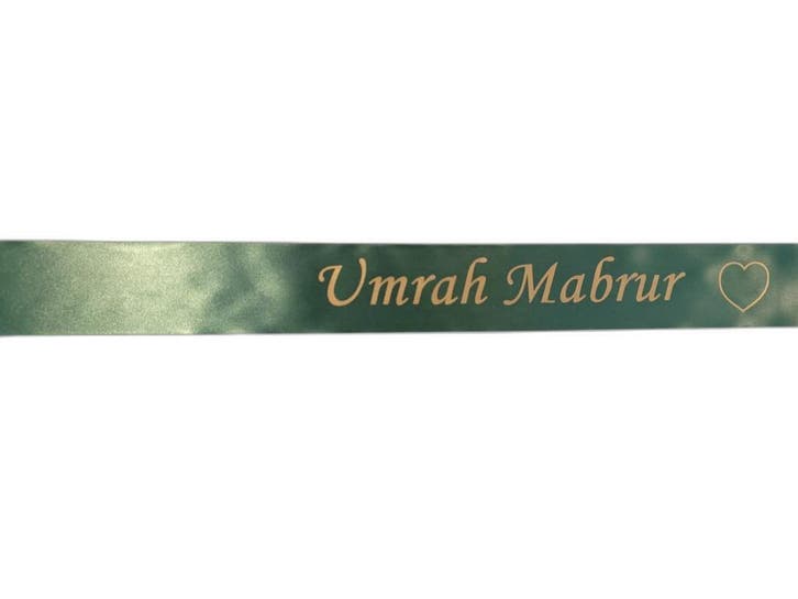 Hadj en umrah boeket hanglint met eigen matgouden opdruk, Hobby en Vrije tijd, Knutselen, Nieuw
