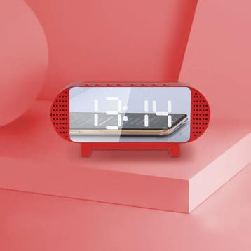 Digitale LED Klok met Luidspreker - Wekker Spiegel Alarm, Electroménager, Réveils, Verzenden