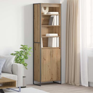 vidaXL Hoge Kasten Ambachtelijk Eiken 60 x 36 x 200 cm, Maison & Meubles, Armoires | Dressoirs, Verzenden