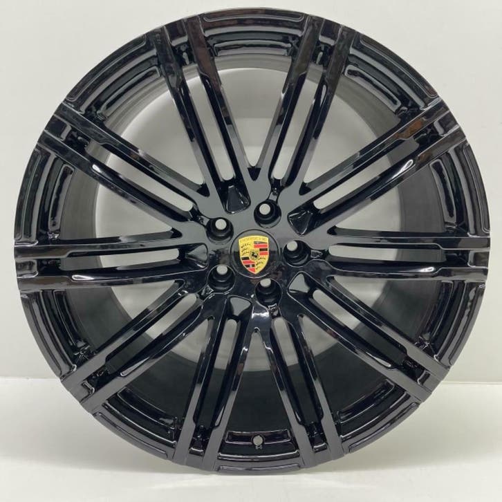 Porsche Macan ORIGINELE 21 Turbo III zwart hoogglans velgen, Autos : Pièces & Accessoires, Pneus & Jantes, Enlèvement
