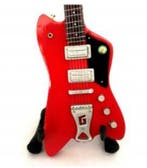 Miniatuur Gretsch Thunderbird gitaar met gratis standaard, Verzamelen, Verzenden, Nieuw, Beeldje, Replica of Model