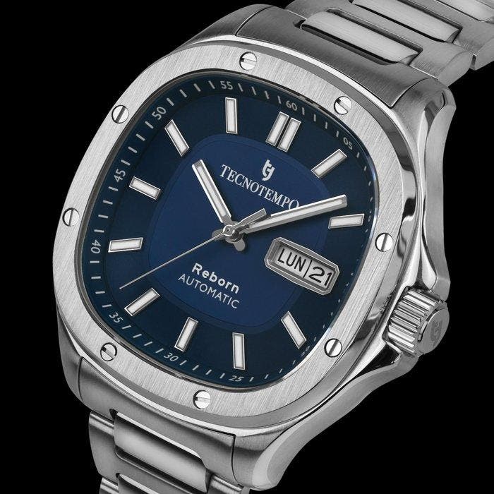 Tecnotempo - Automatic - Reborn - Blue dial - TT.RE.ABL, Handtassen en Accessoires, Horloges | Heren