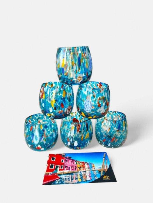 MurArt - MurArt - Service de boisson (6) - Verre de Murano -, Antiquités & Art, Antiquités | Verre & Cristal