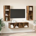 vidaXL Tv-meubelset Wandgemonteerd 3 pcs Oud Hout Bewerkt, Verzenden