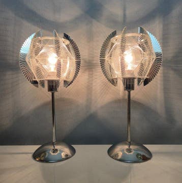 Paul Secon - Lampe de table (2) - Lampe de lère spatiale