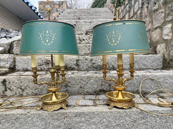 Lampe bouillotte (2) - Laiton - Bouilotte, Antiquités & Art, Curiosités & Brocante