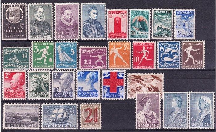 Nederland - Insteekkaarten met ongebruikte series met o.a., Timbres & Monnaies, Timbres | Pays-Bas
