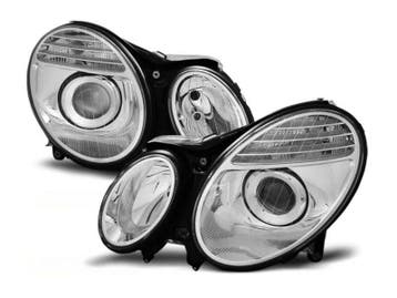 Chrome koplampen geschikt voor Mercedes W211 E-klasse, Auto-onderdelen, Verzenden, Nieuw, Mercedes-Benz