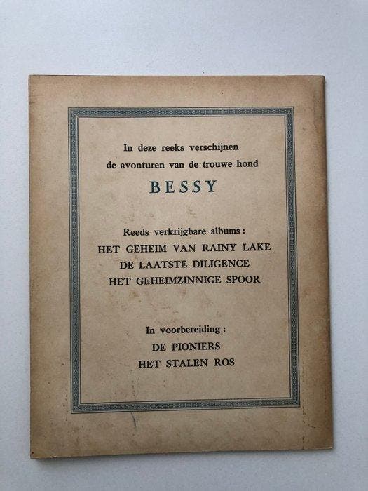 Bessy 2 - De laatste diligence - 1 Album - Eerste druk -, Boeken, Stripverhalen